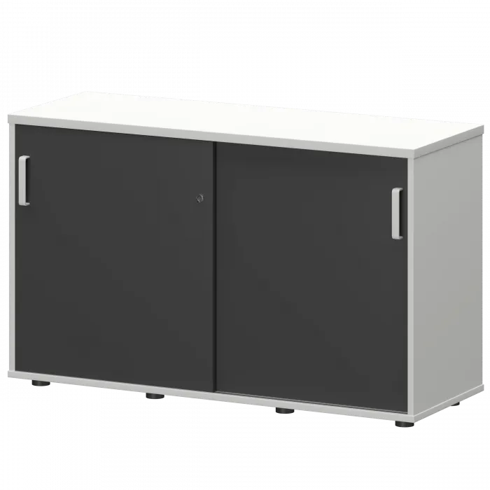 Тумба-купе СМТ-12К Тип1 Белый/Графит 1236x444x750 Смарт