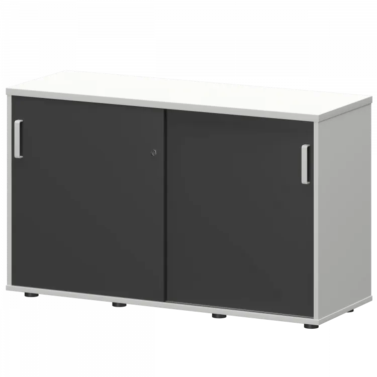 Тумба-купе СМТ-12К Тип1 Белый/Графит 1236x444x750 Смарт