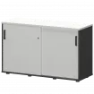 Тумба-купе СМТ-12К Тип2 Графит/Белый 1236x444x750 Смарт