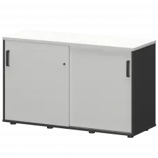 Тумба-купе СМТ-12К Тип2 Графит/Белый 1236x444x750 Смарт