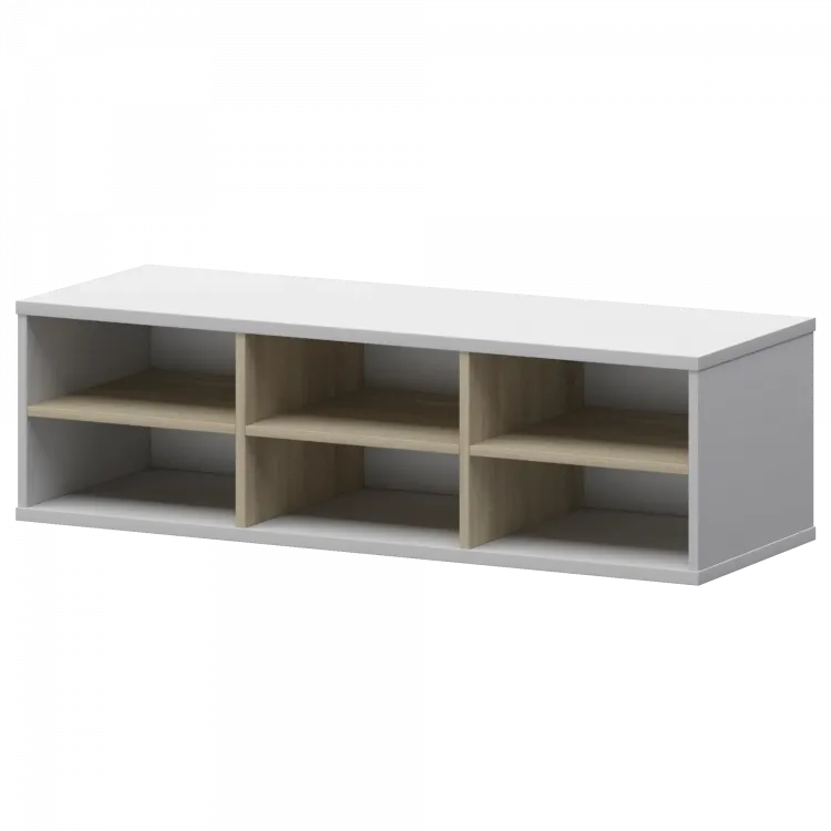 Надставка с вставкой для тумбы-купе СМТ-12НВ.18 тип1 Белый/Кронберг 1236x444x400 Смарт