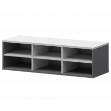 Надставка с вставкой для тумбы-купе СМТ-12НВ.18 тип2 Графит/Белый 1236x444x400 Смарт