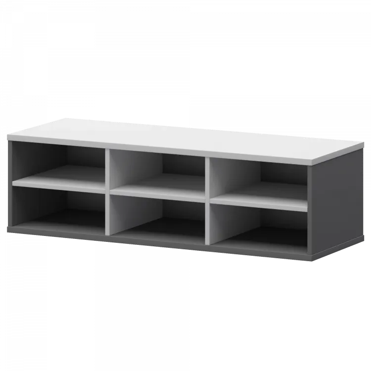 Надставка с вставкой для тумбы-купе СМТ-12НВ.18 тип2 Графит/Белый 1236x444x400 Смарт