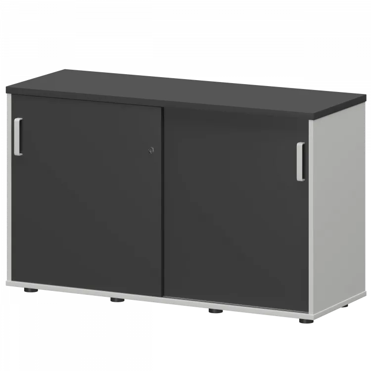 Тумба-купе СМТ-12К Тип2 Белый/Графит 1236x444x750 Смарт
