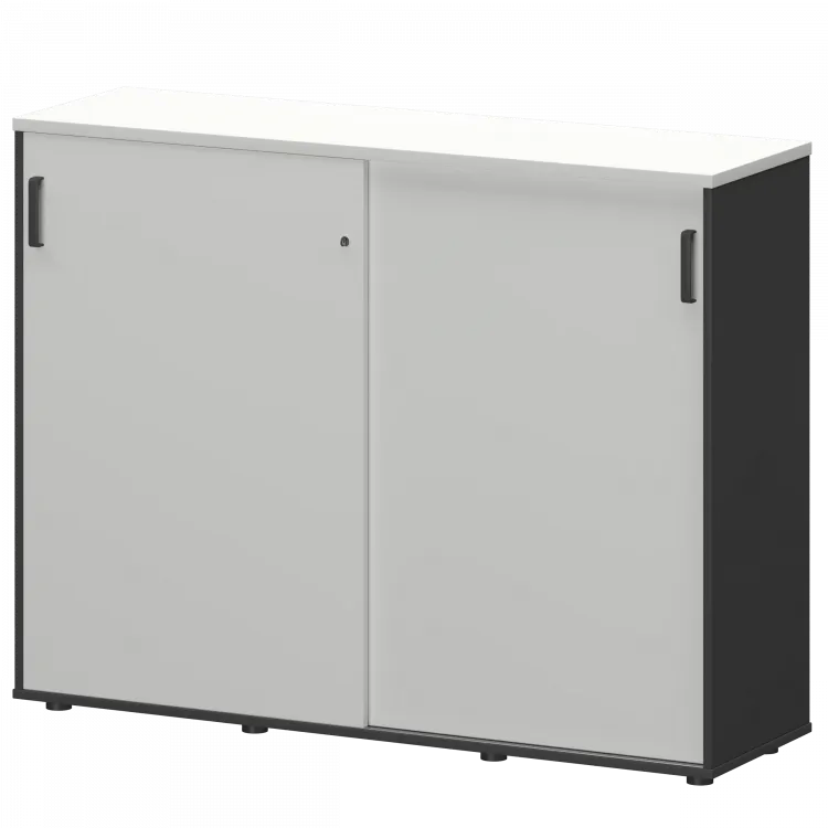 Тумба-купе СМТ-15.11К Тип2 Графит/Белый 1496x444x1150 Смарт