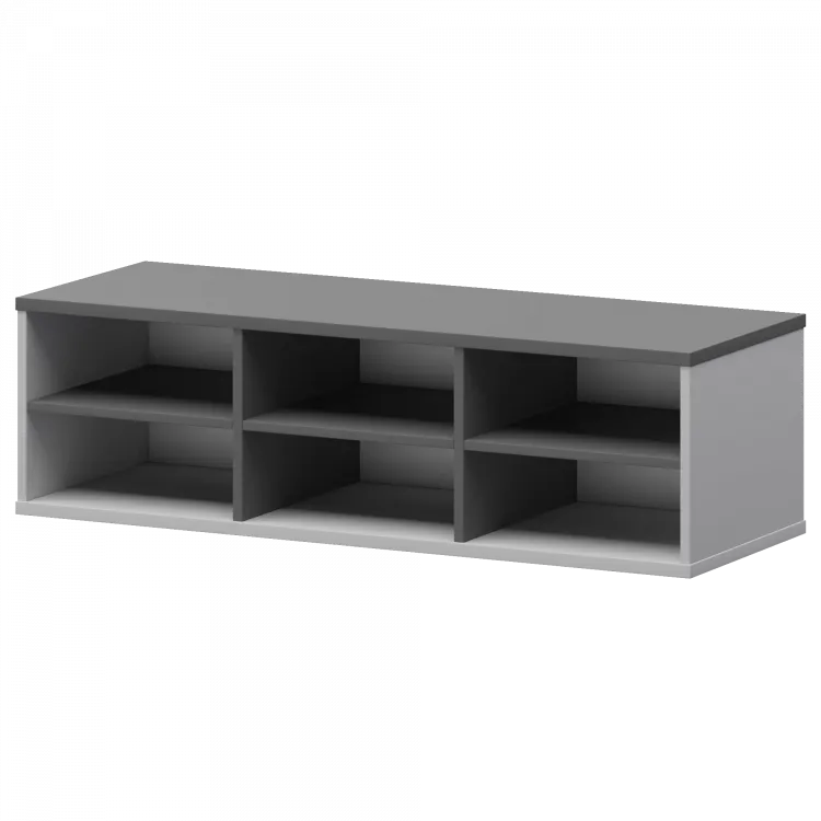 Надставка с вставкой для тумбы-купе СМТ-12НВ.18 тип2 Белый/Графит 1236x444x400 Смарт