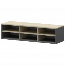 Надставка с вставкой для тумбы-купе СМТ-15НВ.18 тип2 Графит/Кронберг 1496x444x400 Смарт