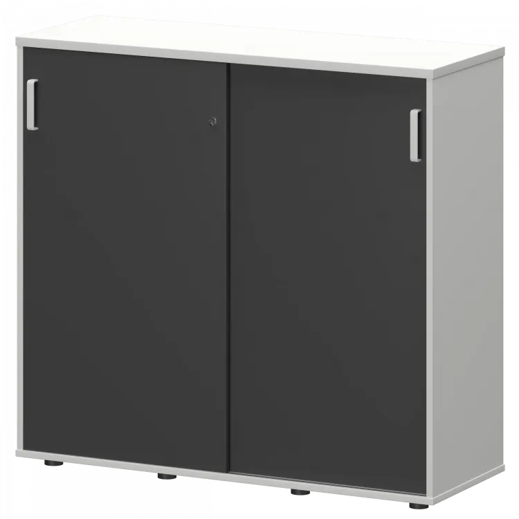 Тумба-купе СМТ-12.11К Тип1 Белый/Графит 1236x444x1150 Смарт