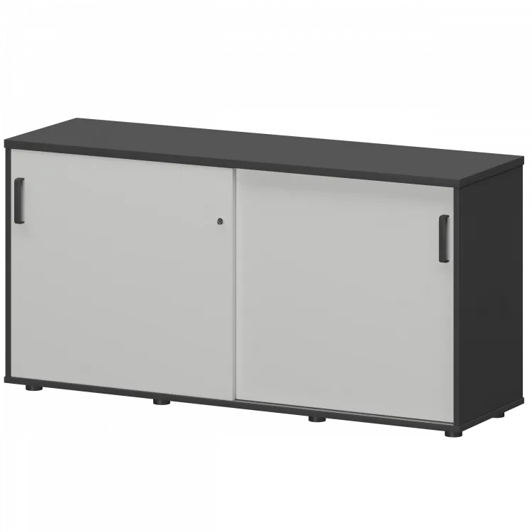 Тумба-купе СМТ-15.7К Тип1 Графит/Белый 1496x444x750 Смарт
