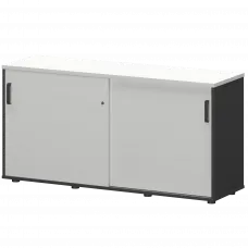 Тумба-купе СМТ-15.7К Тип2 Графит/Белый 1496x444x750 Смарт