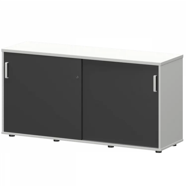 Тумба-купе СМТ-15.7К Тип1 Белый/Графит 1496x444x750 Смарт