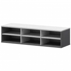 Надставка с вставкой для тумбы-купе СМТ-15НВ.18 тип2 Графит/Белый 1496x444x400 Смарт