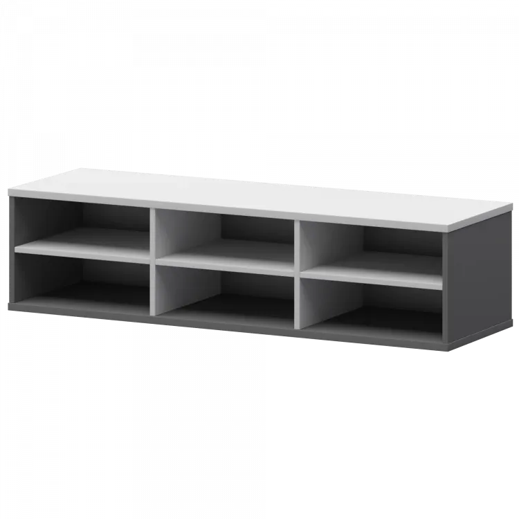 Надставка с вставкой для тумбы-купе СМТ-15НВ.18 тип2 Графит/Белый 1496x444x400 Смарт