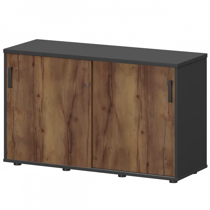 Тумба-купе СМТ-12К Тип1 Графит/Таксония 1236x444x750 Смарт