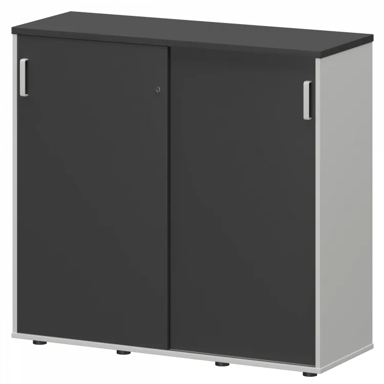 Тумба-купе СМТ-12.11К Тип2 Белый/Графит 1236x444x1150 Смарт