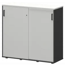 Тумба-купе СМТ-12.11К Тип2 Графит/Белый 1236x444x1150 Смарт