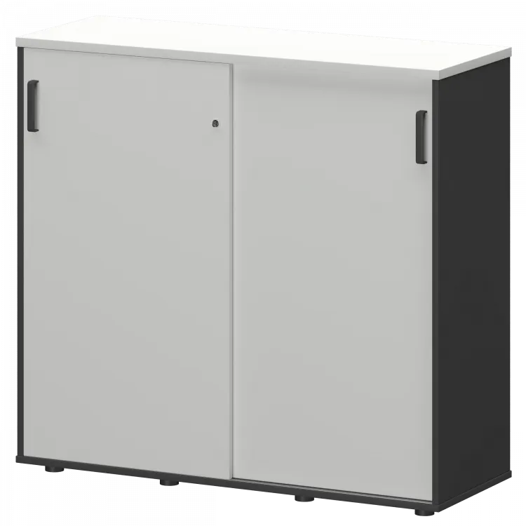 Тумба-купе СМТ-12.11К Тип2 Графит/Белый 1236x444x1150 Смарт