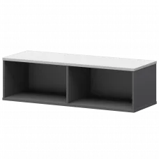 Надставка для тумбы-купе СМТ-12Н25 Графит/Белый 1236x444x400 Смарт