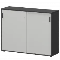 Тумба-купе СМТ-15.11К Тип1 Графит/Белый 1496x444x1150 Смарт