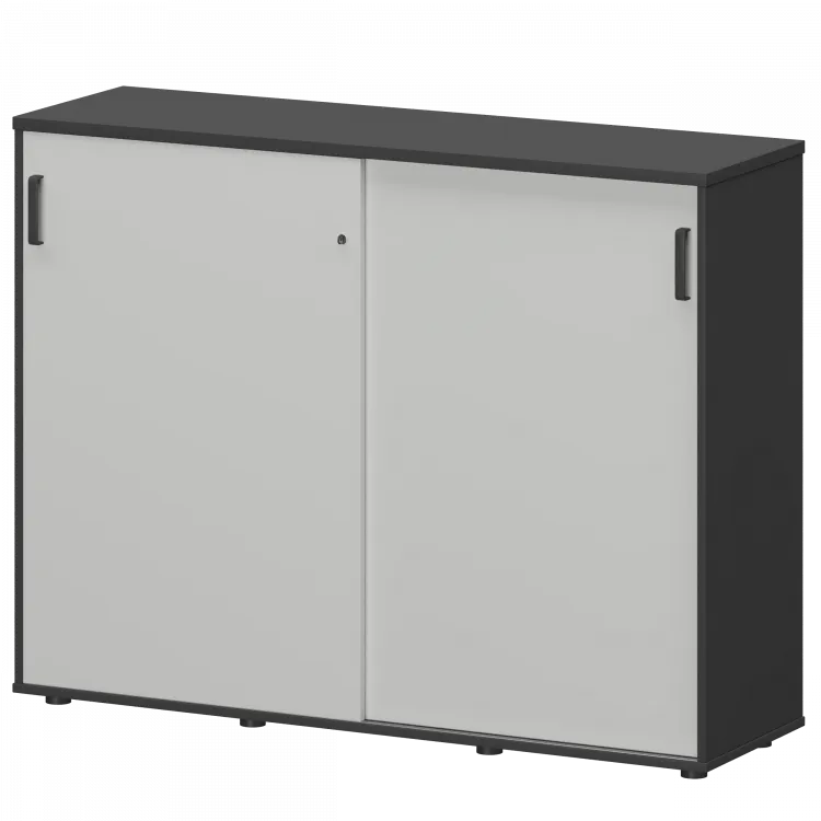 Тумба-купе СМТ-15.11К Тип1 Графит/Белый 1496x444x1150 Смарт