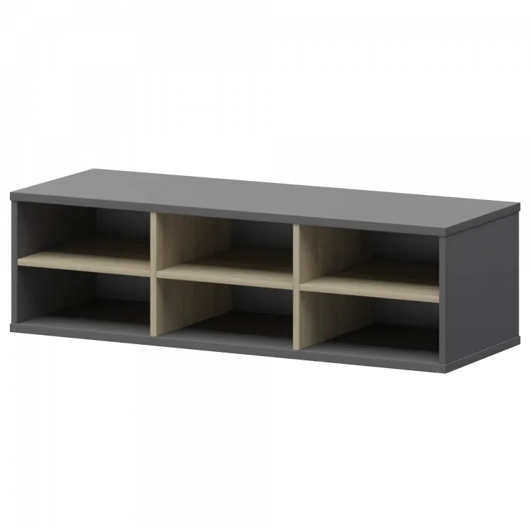 Надставка с вставкой для тумбы-купе СМТ-12НВ.18 тип1 Графит/Кронберг 1236x444x400 Смарт