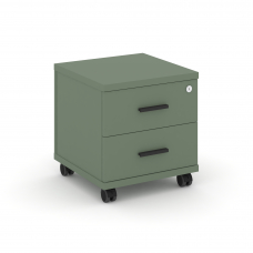 Concept Тумба мобильная 2 ящ. CN.TUM-001 B Кобо/Металл Черный 420*420*448