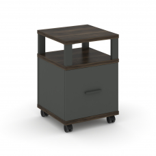 Concept Тумба мобильная 1 распаш. фасад с надставкой CN.TUM-008 A Дуб Мали/Антрацит/Металл Антрацит