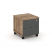 Style Project Тумба мобильная з/с ЛДСП SN.TM-005 Дуб Табак/Дуб Табак/Антрацит 416*460*437