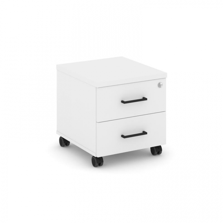 Style Project Тумба мобильная SN.TM-001 Белый/Черный Ручки 416*460*437