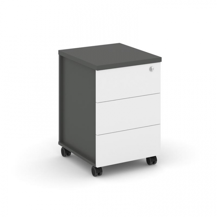 Style Project Тумба мобильная усил. колеса SN.TMU-006 Антрацит/Антрацит/Белый 416*460*611