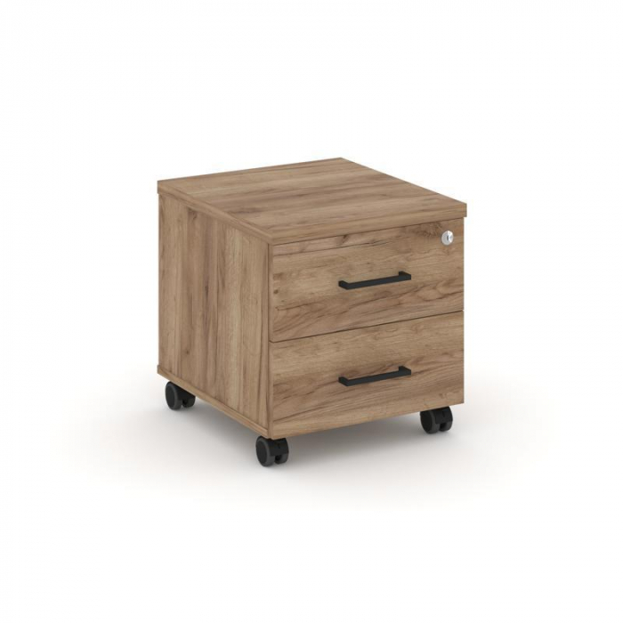 Style Project Тумба мобильная усил. колеса SN.TMU-001 Дуб Табак/Черный Ручки 416*460*437