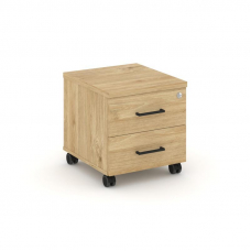 Style Project Тумба мобильная SN.TM-001 Тиквуд Светлый/Черный Ручки 416*460*437