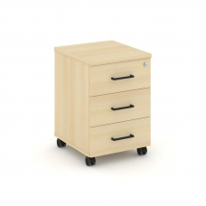 Style Project Тумба мобильная 3 ящ. Стандартные колеса SN.TM-002 Акация Лорка/Черный Ручки 416*460*6