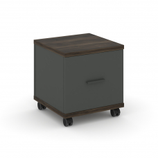 Concept Тумба мобильная 1 распаш. фасад CN.TUM-007 A Дуб Мали/Антрацит/Металл Антрацит 420*420*448