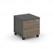 Style Project Тумба мобильная усил. колеса SN.TMU-005 Антрацит/Антрацит/Вяз Благородный 416*460*437