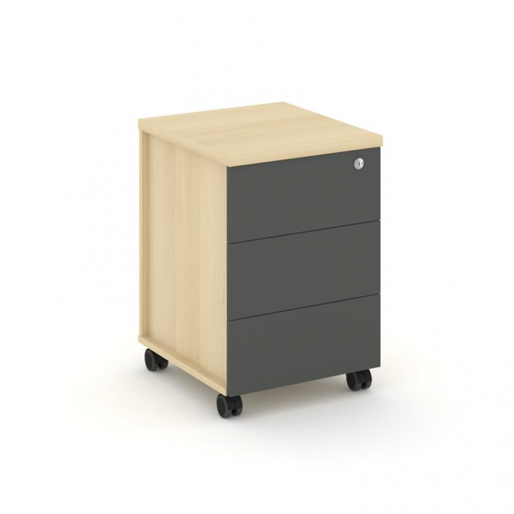 Style Project Тумба мобильная усил. колеса SN.TMU-006 Акация Лорка/Акация Лорка/Антрацит 416*460*611