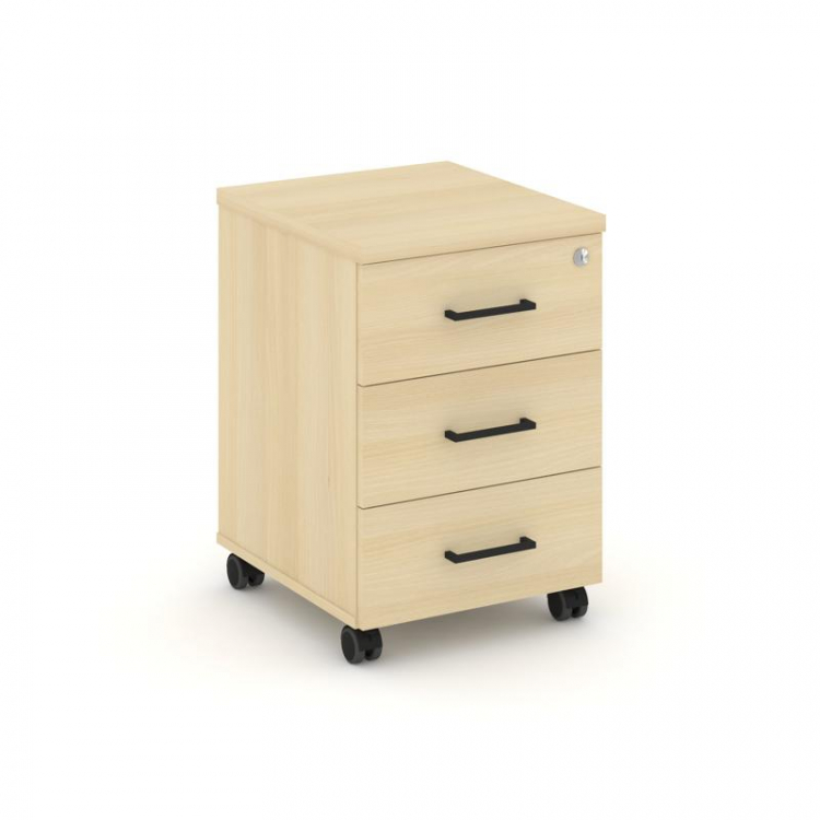 Style Project Тумба мобильная усил. колеса SN.TMU-002 Акация Лорка/Черный Ручки 416*460*611