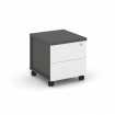 Style Project Тумба мобильная усил. колеса SN.TMU-005 Антрацит/Антрацит/Белый/Черный Ручки 416*460*4