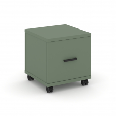 Concept Тумба мобильная 1 распаш. фасад CN.TUM-007 B Кобо/Металл Черный 420*420*448