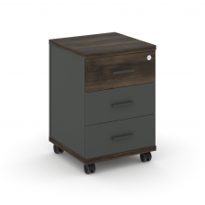 Concept Тумба мобильная 3 ящ. CN.TUM-003 A Дуб Мали/Антрацит/Металл Антрацит 420*420*615