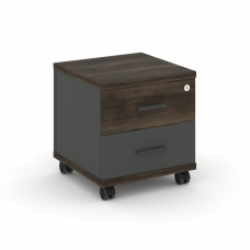 Concept Тумба мобильная 2 ящ. CN.TUM-001 A Дуб Мали/Антрацит/Металл Антрацит 420*420*448
