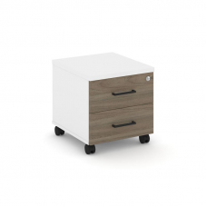 Style Project Тумба мобильная SN.TM-001 Белый/Белый/Вяз Благородный/Черный Ручки 416*460*437