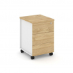 Style Project Тумба мобильная з/с ЛДСП SN.TM-006 Белый/Тиквуд Светлый/Тиквуд Светлый 416*460*611