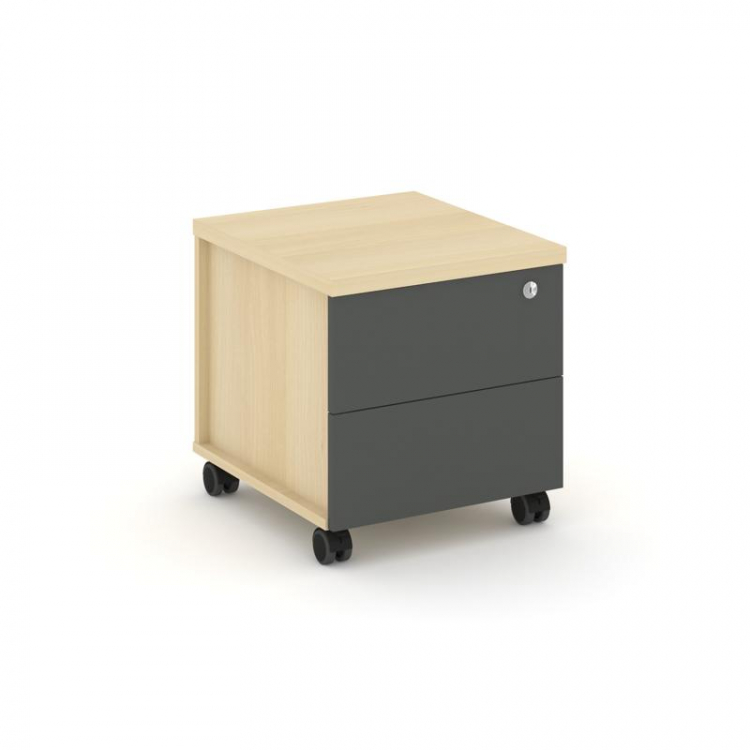 Style Project Тумба мобильная усил. колеса SN.TMU-005 Акация Лорка/Акация Лорка/Антрацит/Черный Ручк