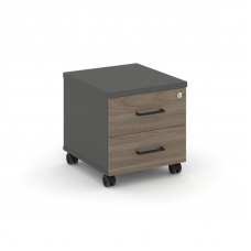 Style Project Тумба мобильная SN.TM-001 Антрацит/Вяз Благородный/Черный Ручки 416*460*437