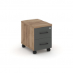 Style Project Тумба мобильная з/с ЛХДФ SN.TM-003 Дуб Табак/Дуб Табак/Антрацит/Металл Черный 320*460*