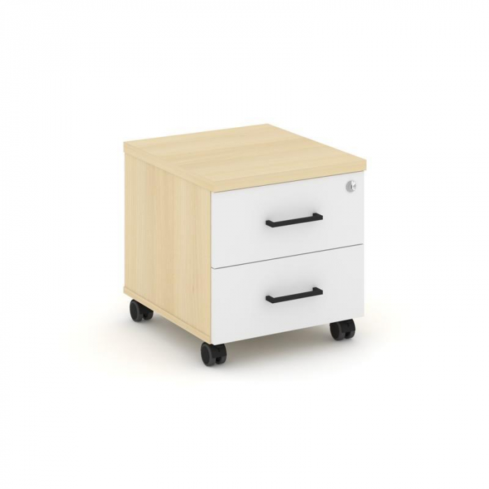 Style Project Тумба мобильная SN.TM-001 Акация Лорка/Белый/Черный Ручки 416*460*437