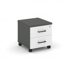 Style Project Тумба мобильная усил. колеса SN.TMU-001 Антрацит/Антрацит/Белый/Черный Ручки 416*460*4