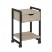 Loft Тумба на колесных опорах с ящ. и полкой VR.L-T1.K Дуб Аттик/Металл Черный 500*460*767