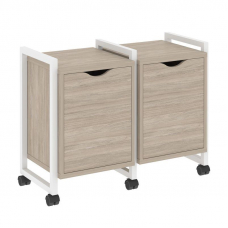 Loft Тумба на колесных опорах VR.L-TN-2.K Дуб Аттик/Металл Белый 970*460*767